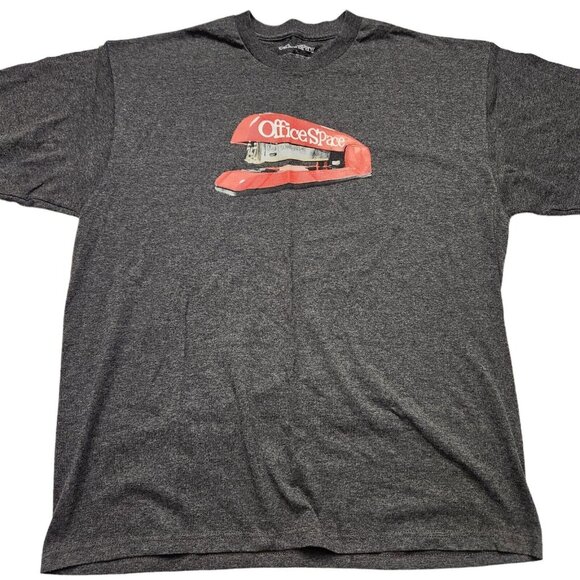 Office Space Red Swingline Stapler Medium Grey T-shirt Size XL - Picture 1 of 6